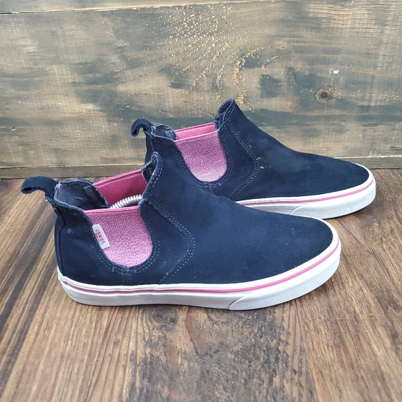 Vans Scotchgard Mid DX Navy Slip On Shoe Youth Girls Size 5 Womens Sz 7 - Picture 6 of 8